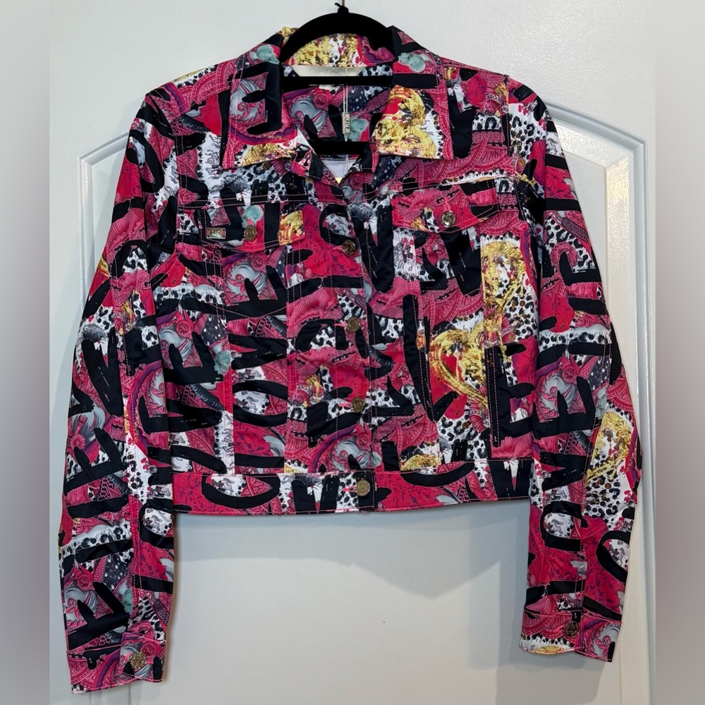 Lizette Collection Stylish Pink Graphic Women's Jacket